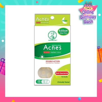 ACNES High Oil Absorbent & Anti-Bacterial Acne Patch for Night 0.03cm 26s