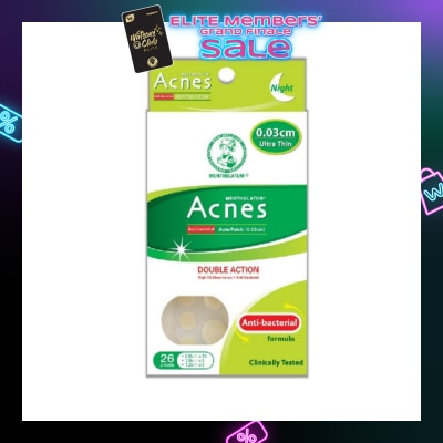 ACNES High Oil Absorbent & Anti-Bacterial Acne Patch for Night 0.03cm 26s