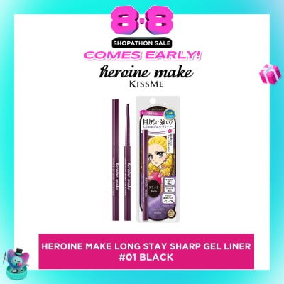 HEROINE MAKE - Long Stay Sharp Gel Liner #01 Jet Black 1s