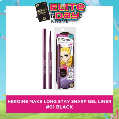 HEROINE MAKE - Long Stay Sharp Gel Liner #01 Jet Black 1s
