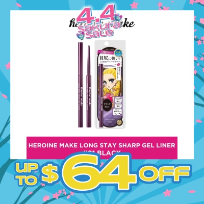 HEROINE MAKE - Long Stay Sharp Gel Liner #01 Jet Black 1s