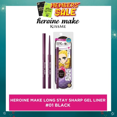 HEROINE MAKE - Long Stay Sharp Gel Liner #01 Jet Black 1s