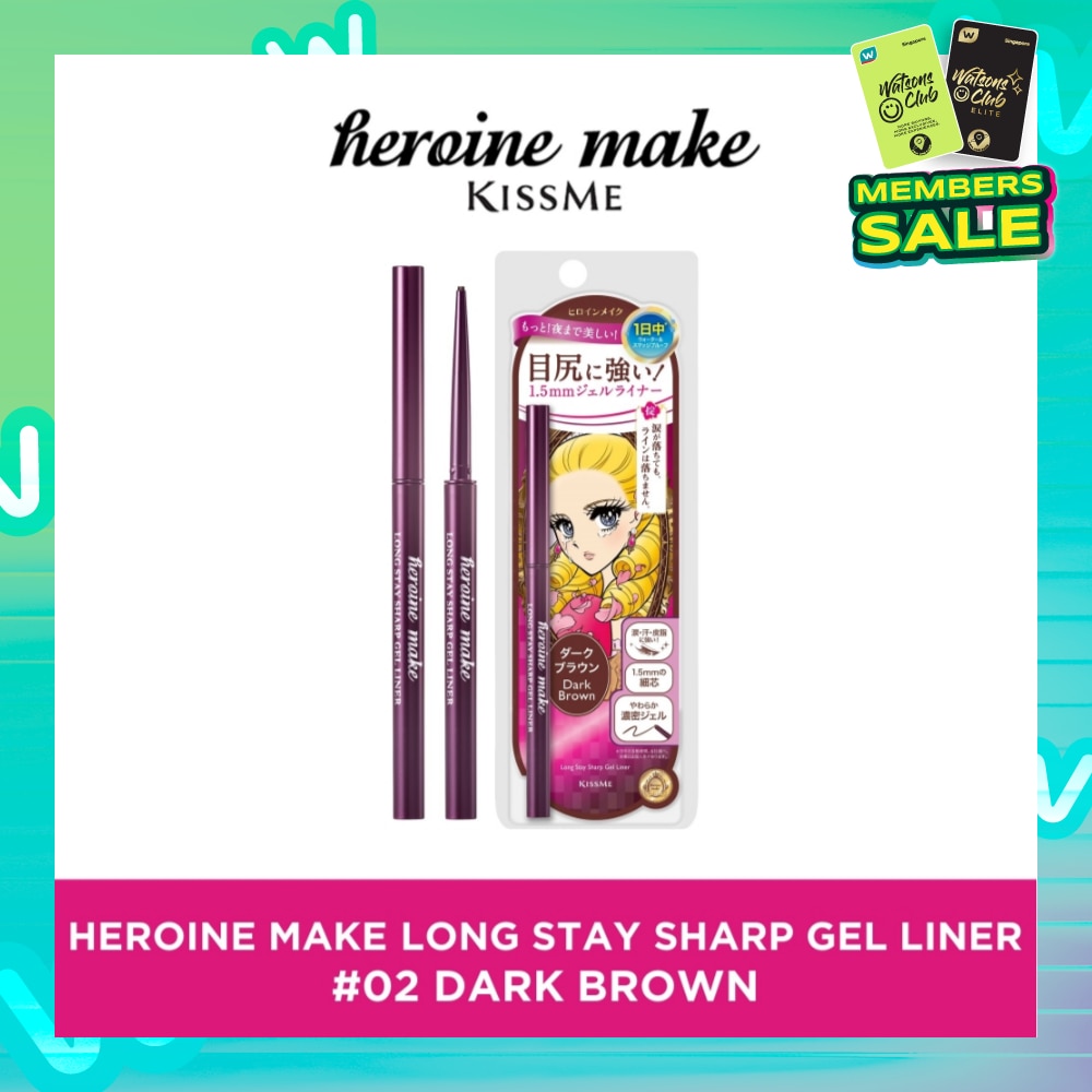 HEROINE MAKE Long Stay Sharp Gel Liner #02 Dark Brown