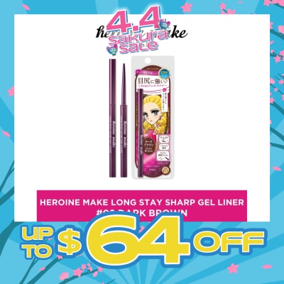 HEROINE MAKE - Long Stay Sharp Gel Liner #02 Dark Brown