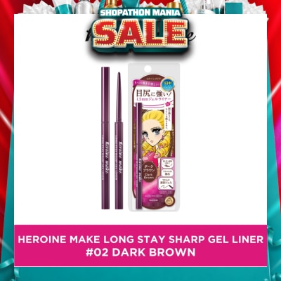 HEROINE MAKE - Long Stay Sharp Gel Liner #02 Dark Brown