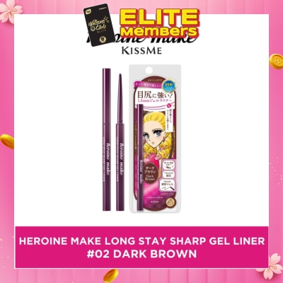 HEROINE MAKE Long Stay Sharp Gel Liner #02 Dark Brown