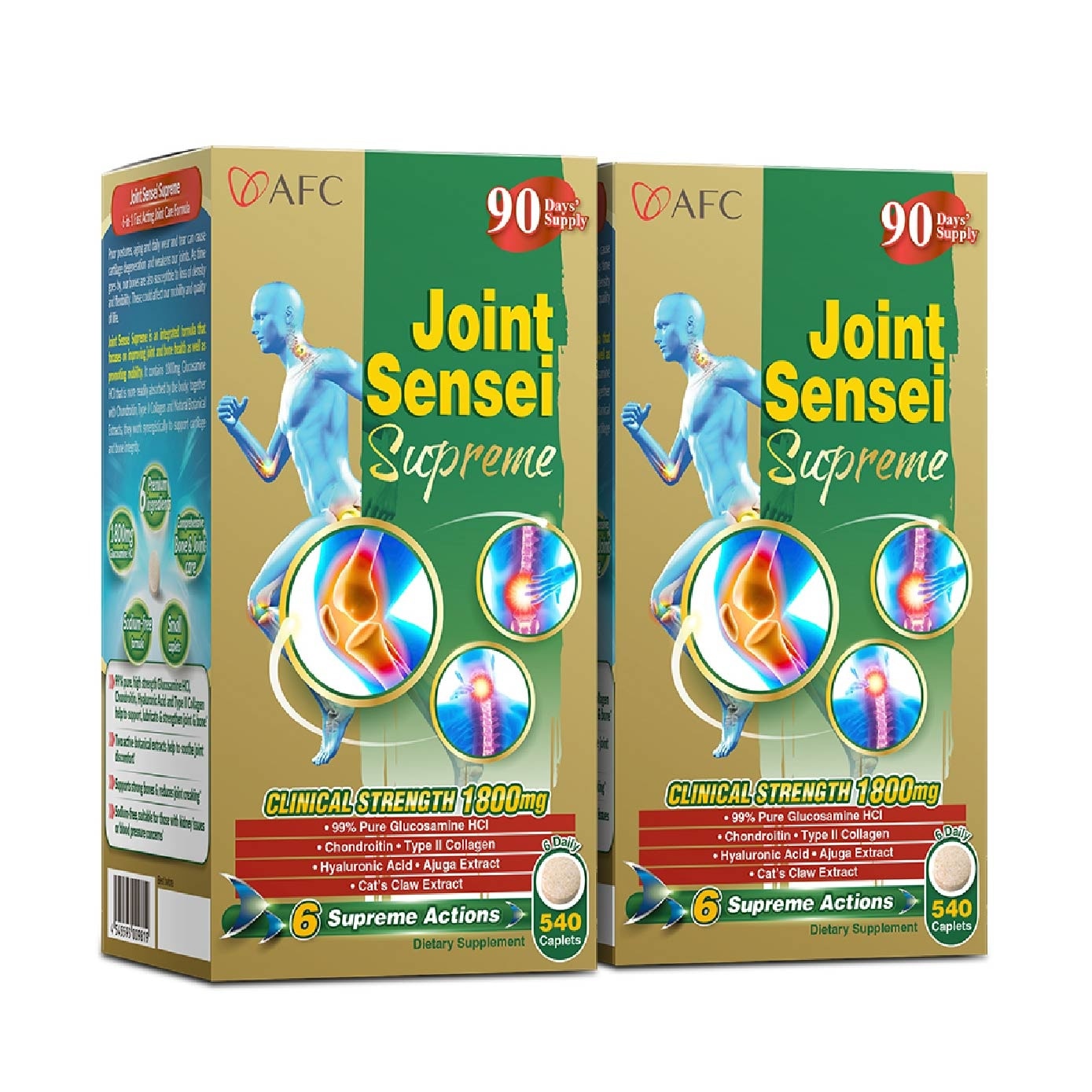 Joint Sensei Supreme Glucosamine Chondroitin Collagen Joint Supplement Tablet Twin Pack 540s x 2