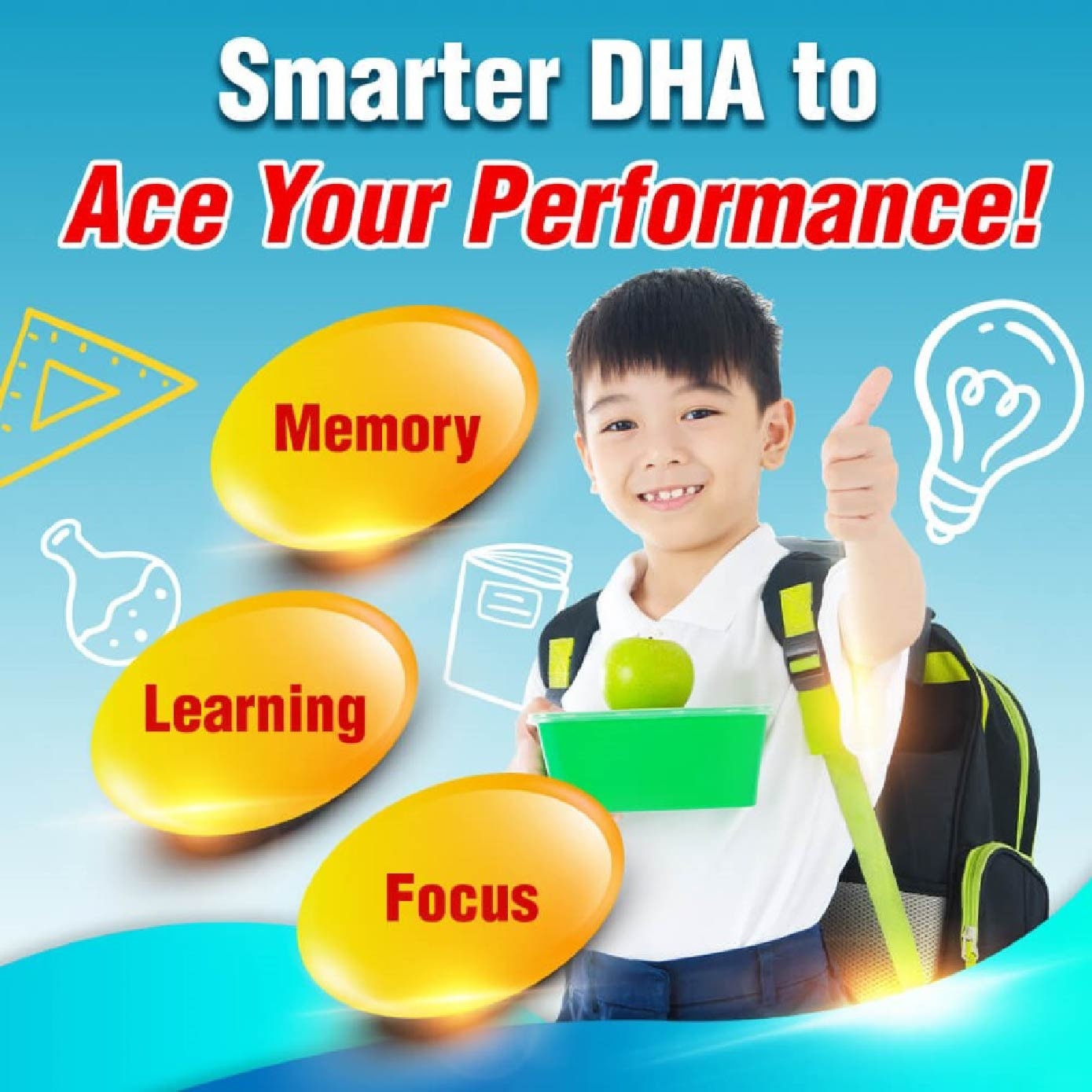 Ultimate DHA70 Omega 3 Fish Oil with DHA EPA (Brain Memory Learning Eye Focus Support) Twin Pack 60s x 2