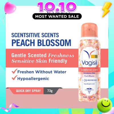 VAGISIL® Scentsitive Scents Freshening Spray Peach Blossom 73g image
