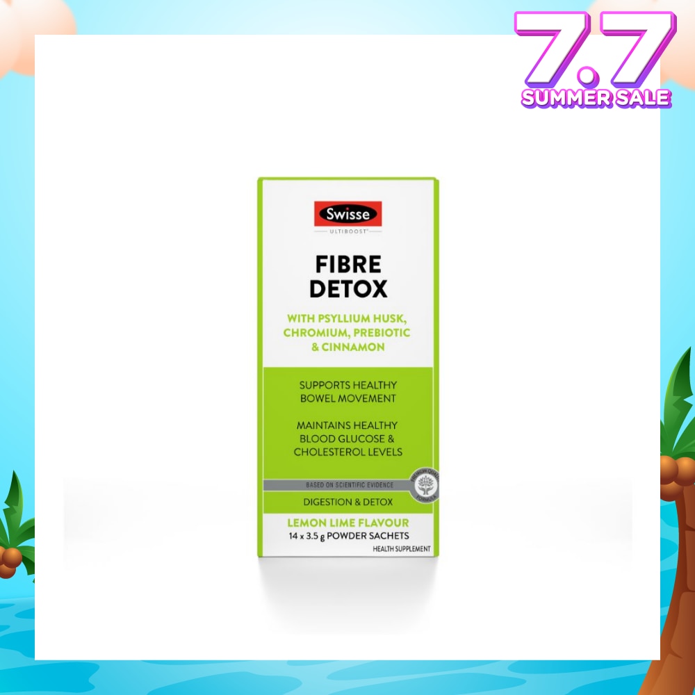 Fibre Detox With Psyllium Husk, Chromium, Prebiotic & Cinnamon Powder Sachet Lemon Lime (To Support Healthy Bowel Movement & Maintains Healthy Blood