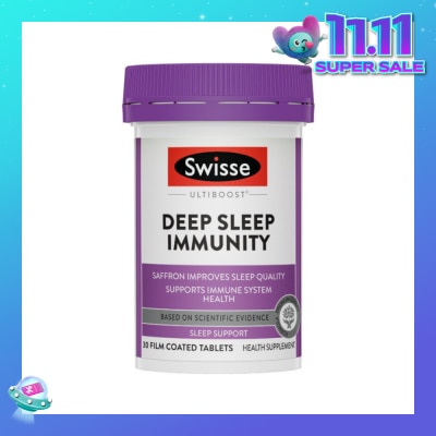 SWISSE Ultiboost Deep Sleep Immunity Film Coated Tablet (Saffron Improves Sleep Quality & Supports Immune System Health) 30s (Expiry: Jul`2026)