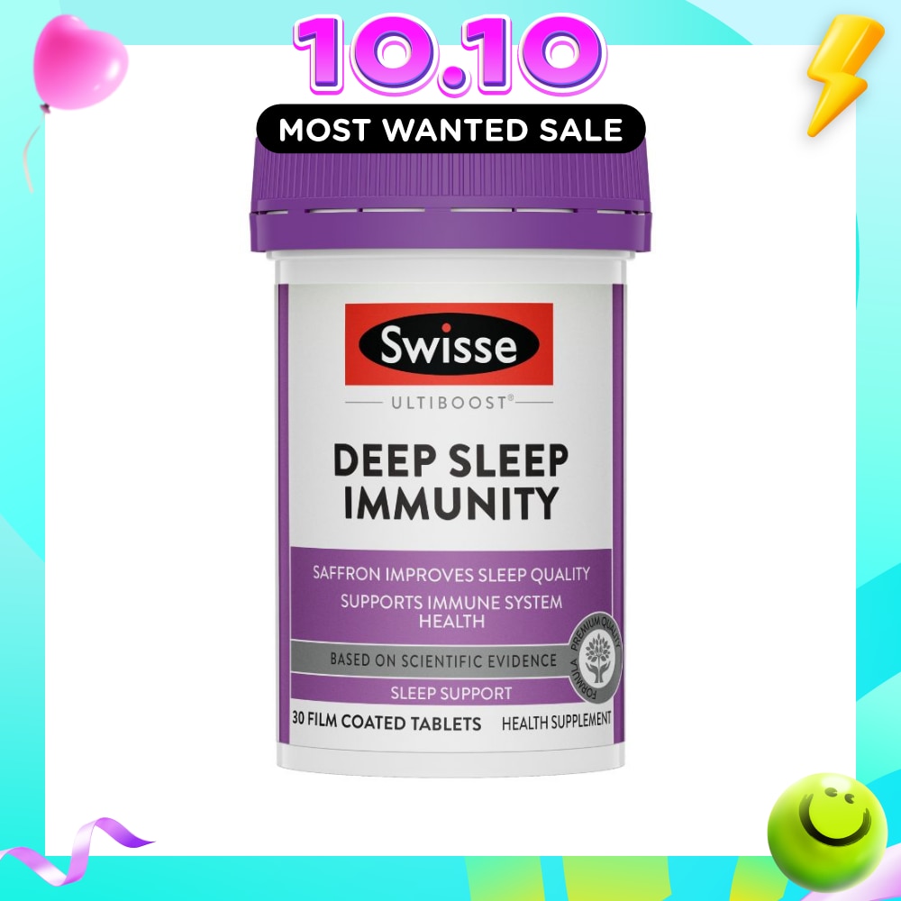 Ultiboost Deep Sleep Immunity Film Coated Tablet (Saffron Improves Sleep Quality & Supports Immune System Health) 30s (Expiry: Jun`2027) image