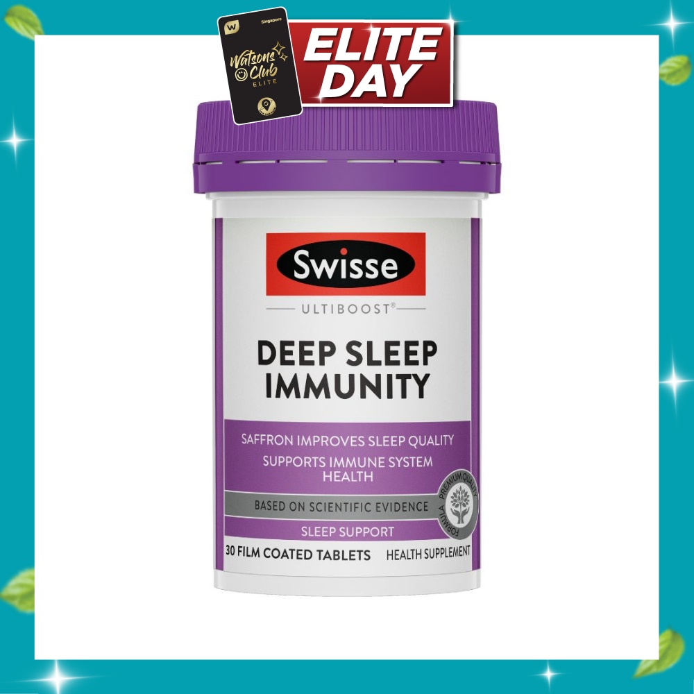 Ultiboost Deep Sleep Immunity Film Coated Tablet (Saffron Improves Sleep Quality & Supports Immune System Health) 30s (Expiry: Jun`2027) image