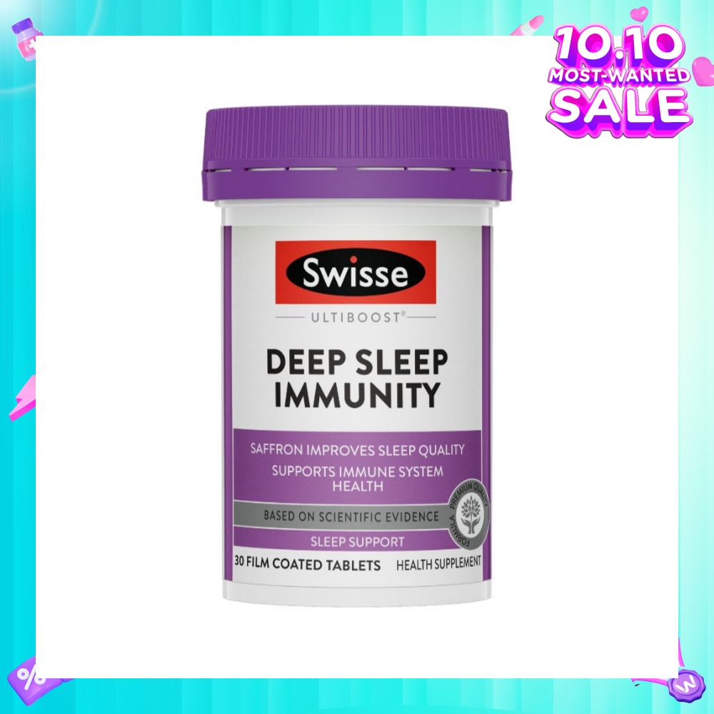 Ultiboost Deep Sleep Immunity Film Coated Tablet (Saffron Improves Sleep Quality & Supports Immune System Health) 30s (Expiry: Jul`2026)
