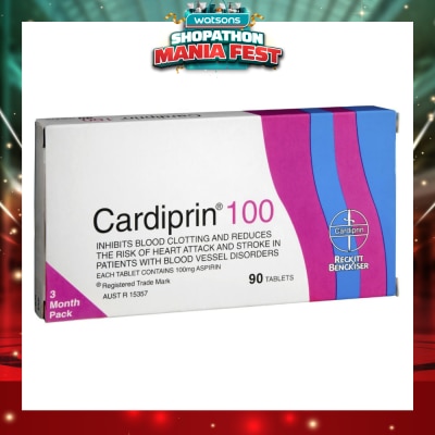 CARDIPRIN - 100mg Tablets 90s (Expiry: Mar`2027)