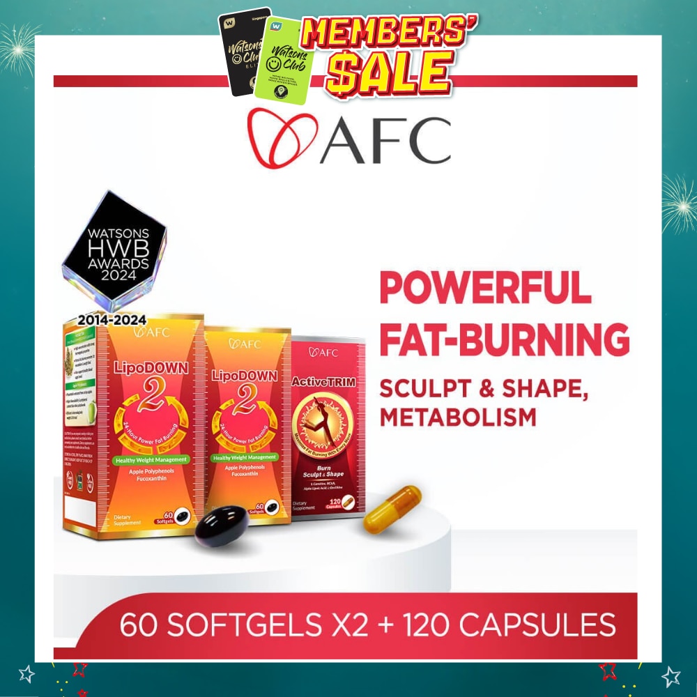Weight Management Dietary Supplement Packset consists of LipoDOWN2 60s x 2 + ActiveTRIM 120s