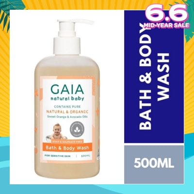 GAIA Naturally Scented pH Balanced Bath & Body Wash 500ml