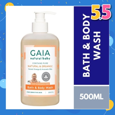 GAIA Naturally Scented pH Balanced Bath & Body Wash 500ml