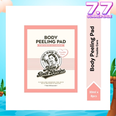 MOM'S BATH RECIPE Body Peeling Trouble Care Pad (For Trouble-Prone & Clogged Pores Skin) 8s