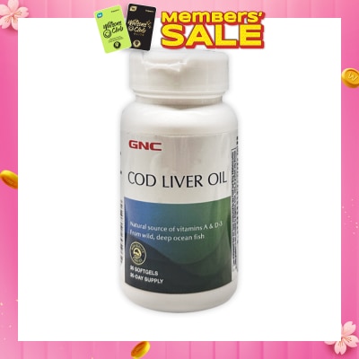 GNC Cod Liver Oil Omega-3 Supplement Softgel 30s