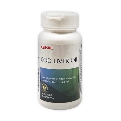 GNC Cod Liver Oil Omega-3 Supplement Softgel 30s