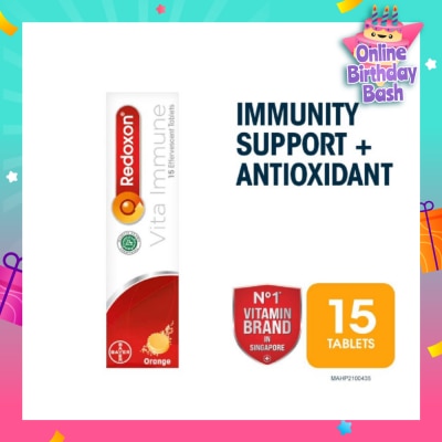 REDOXON Vita Immune Vitamin C & 10 Minerals Immunity Effervescent Orange 15s