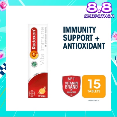REDOXON Vita Immune Vitamin C & 10 Minerals Immunity Effervescent Orange 15s