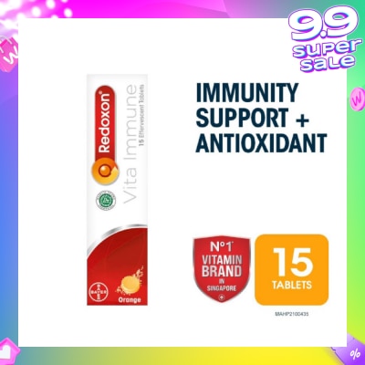 REDOXON Vita Immune Vitamin C & 10 Minerals Immunity Effervescent Orange 15s