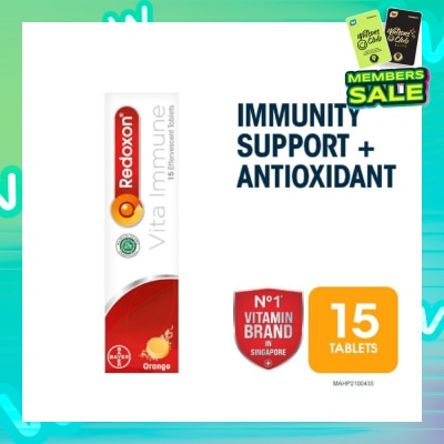 REDOXON Vita Immune Vitamin C & 10 Minerals Immunity Effervescent Orange 15s