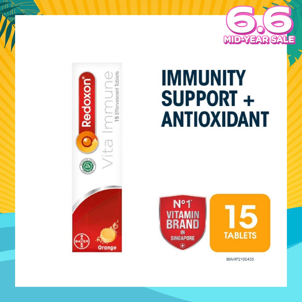 Vita Immune Vitamin C & 10 Minerals Immunity Effervescent Orange 15s