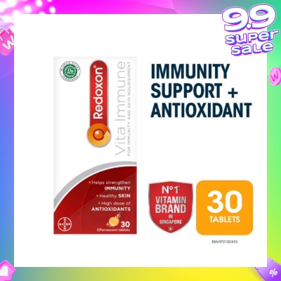 REDOXON Vita Immune Vitamin C & 10 Minerals Immunity Effervescent Orange 30s
