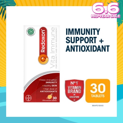 REDOXON Vita Immune Vitamin C & 10 Minerals Immunity Effervescent Orange 30s