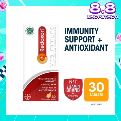 REDOXON Vita Immune Vitamin C & 10 Minerals Immunity Effervescent Orange 30s