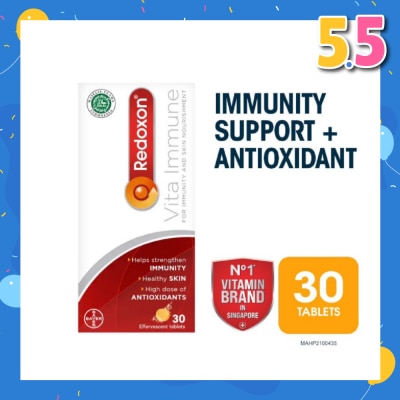 REDOXON Vita Immune Vitamin C & 10 Minerals Immunity Effervescent Orange 30s