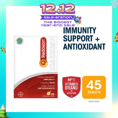 REDOXON Vita Immune Vitamin C & 10 Minerals Immunity Effervescent Orange 45s