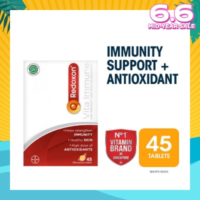 REDOXON Vita Immune Vitamin C & 10 Minerals Immunity Effervescent Orange 45s