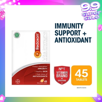 REDOXON Vita Immune Vitamin C & 10 Minerals Immunity Effervescent Orange 45s