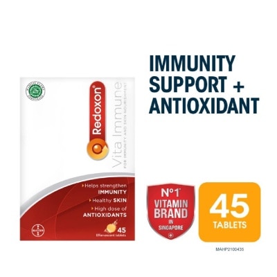 REDOXON Vita Immune Vitamin C & 10 Minerals Immunity Effervescent Orange 45s