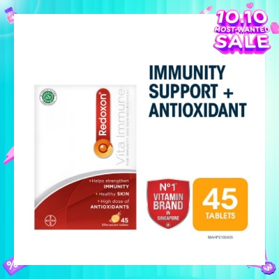 REDOXON Vita Immune Vitamin C & 10 Minerals Immunity Effervescent Orange 45s