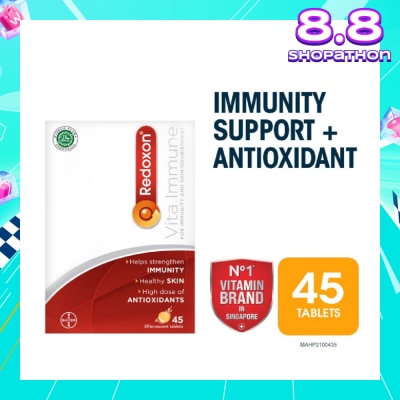 REDOXON Vita Immune Vitamin C & 10 Minerals Immunity Effervescent Orange 45s
