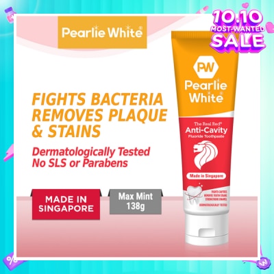 PEARLIE WHITE® The Real Red® Anti-Cavity Fluoride Toothpaste 138gm