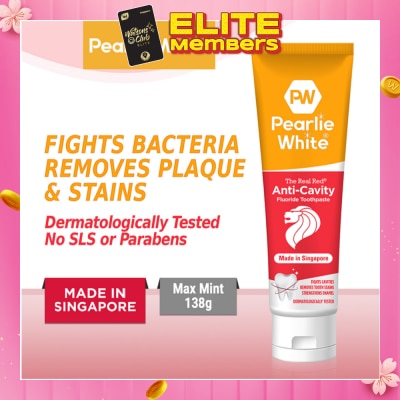 PEARLIE WHITE® The Real Red® Anti-Cavity Fluoride Toothpaste 138gm