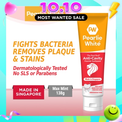PEARLIE WHITE® The Real Red® Anti Cavity Fluoride Toothpaste 138gm image