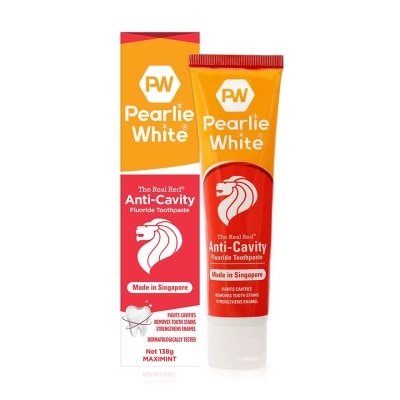 PEARLIE WHITE® The Real Red® Anti-Cavity Fluoride Toothpaste 138gm