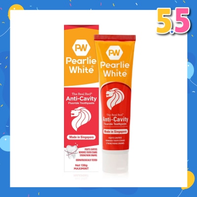 PEARLIE WHITE® The Real Red® Anti-Cavity Fluoride Toothpaste 138gm