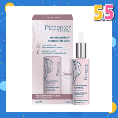 PLACENTOR VEGETAL Regenerating Serum with Marine Collagen & Hyaluronic Acid (Suitable for Dehydrated Dull Lacking Firmness Skin) 30ml