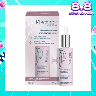 PLACENTOR VEGETAL Regenerating Serum with Marine Collagen & Hyaluronic Acid (Suitable for Dehydrated Dull Lacking Firmness Skin) 30ml