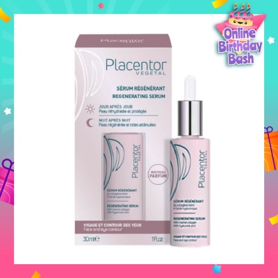 PLACENTOR VEGETAL Regenerating Serum with Marine Collagen & Hyaluronic Acid (Suitable for Dehydrated Dull Lacking Firmness Skin) 30ml