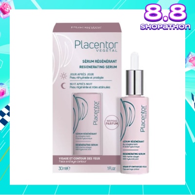 PLACENTOR VEGETAL Regenerating Serum with Marine Collagen & Hyaluronic Acid (Suitable for Dehydrated Dull Lacking Firmness Skin) 30ml