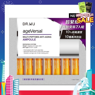 DR. WU Ageversal Multi Peptides Anti Aging Ampoule 1.5ml x7 Pieces